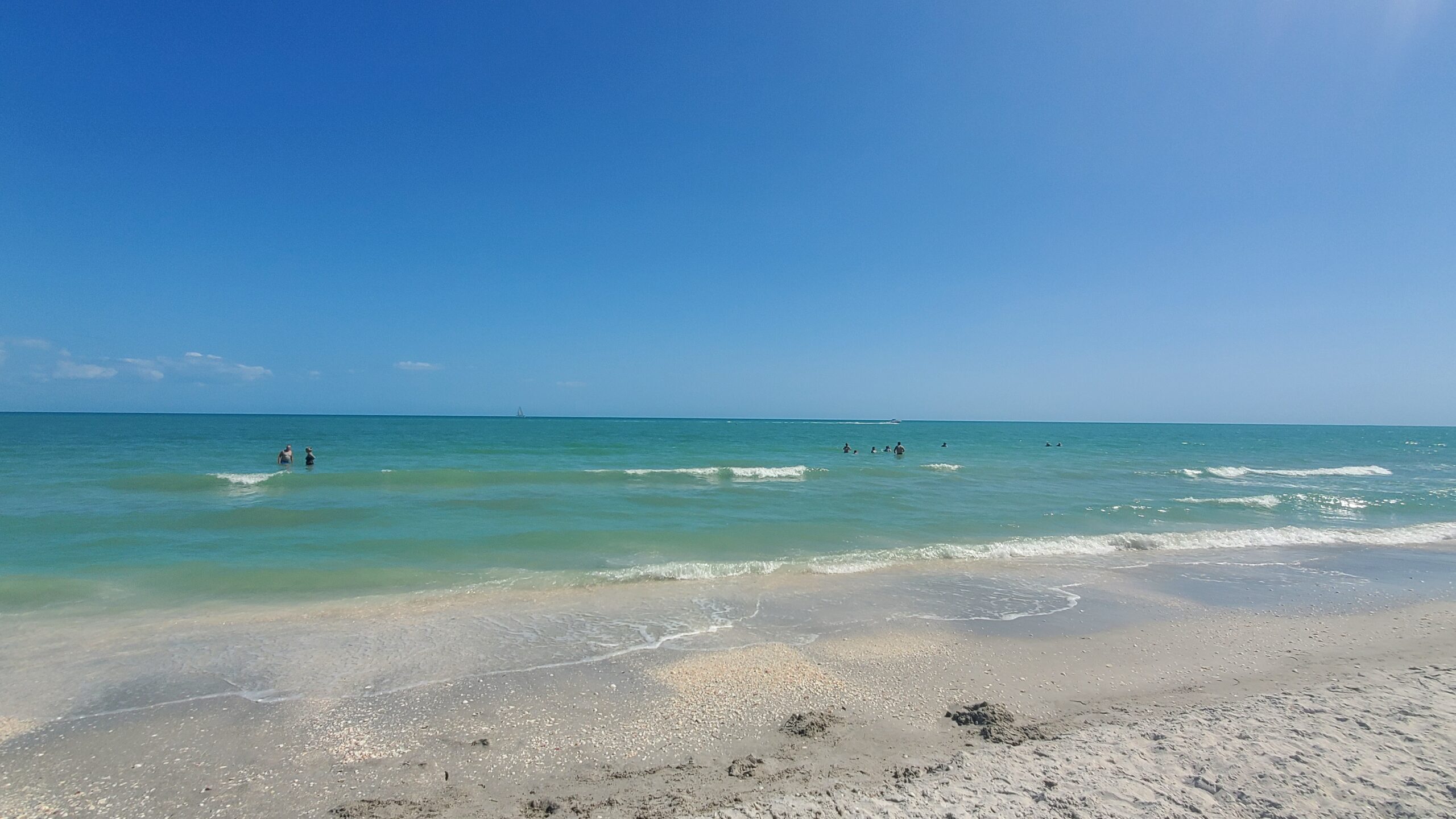 Barefoot Beach Preserve in Bonita Springs Florida with white sand and Gulf of Mexico waters