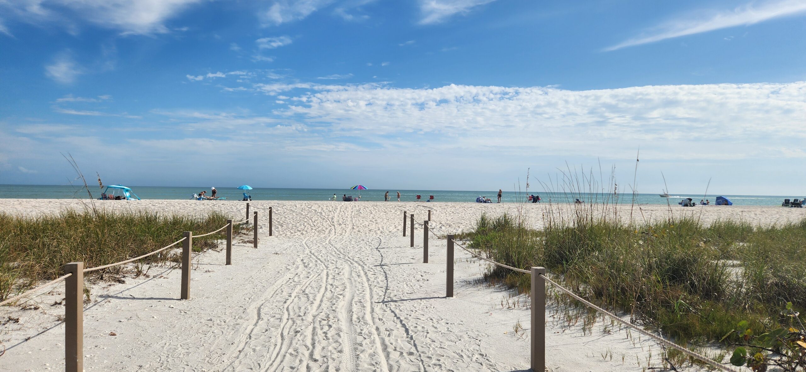 Beach access path to Gulfside City Park Beach on Sanibel Island, Florida