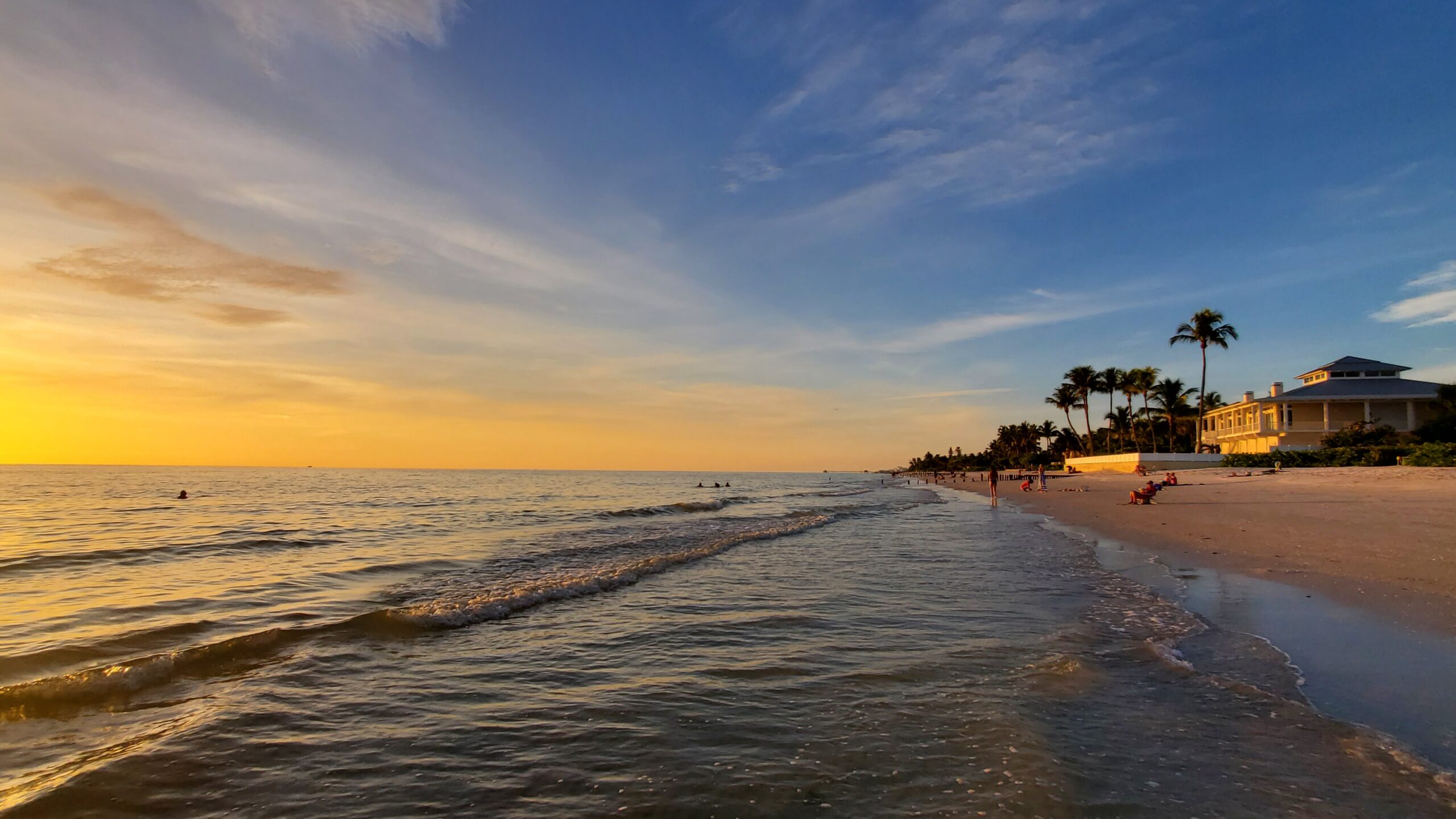 Naples Beach and Gulf of Mexico sunset in Naples Florida